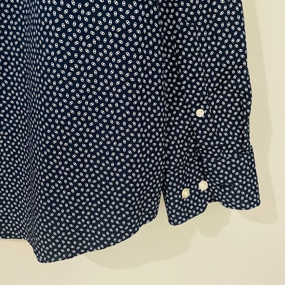 Banana Republic Tech Stretch Men's XL Slim Flex Fit Navy Blue Button Up Shirt - Picture 10 of 16